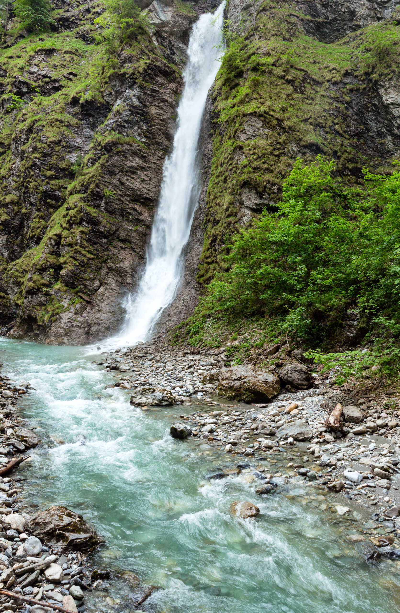 Waterval bij de Liechtensteinklamm in Oostenrijk