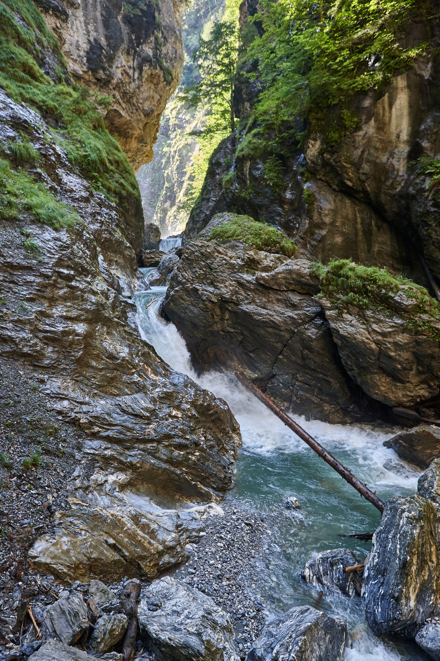 rivier in kloof wandeling Liechtensteinklamm Oostenrijk familievakantie
