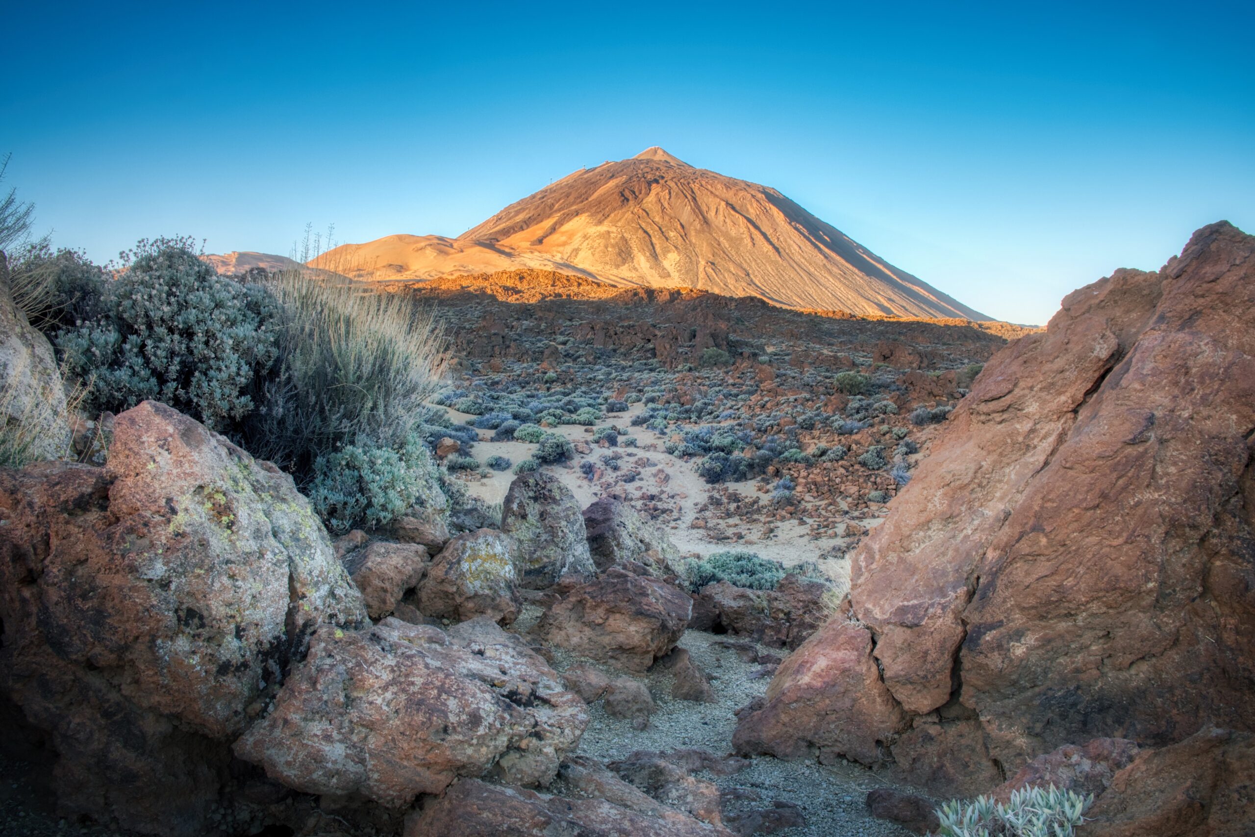uitzicht op de vulkaan van el teide